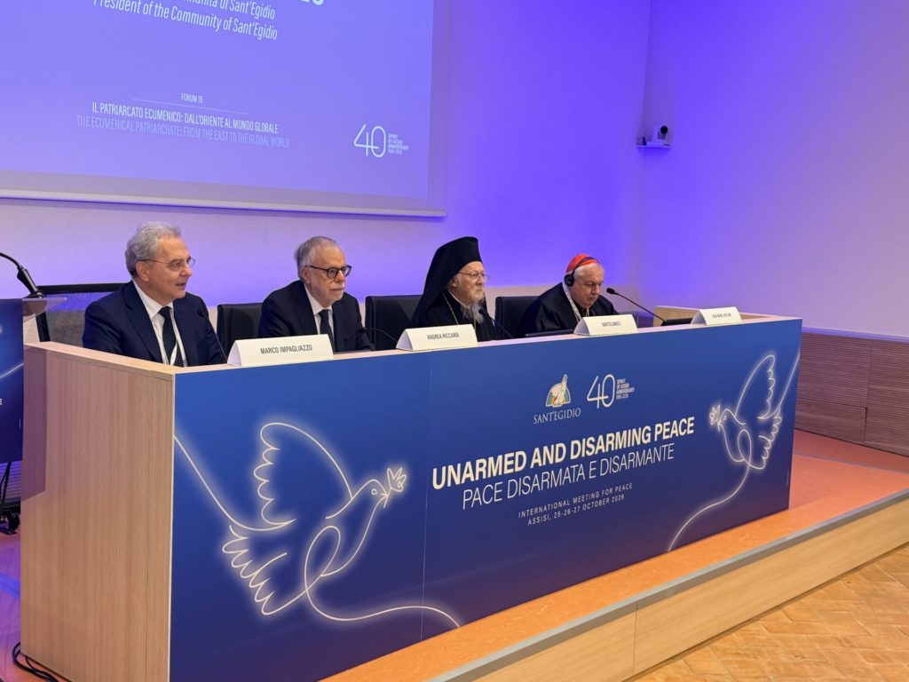 Ο Οικουμενικός Πατριάρχης στην Ασίζη για τη Διεθνή Συνάντηση για την Ειρήνη