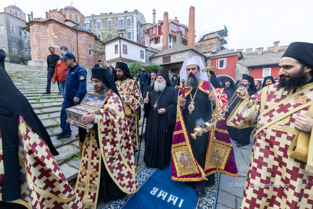 Ο Πατριάρχης Βουλγαρίας Δανιήλ στην Ι.Μ.Μ. Βατοπαιδίου (ΦΩΤΟ)