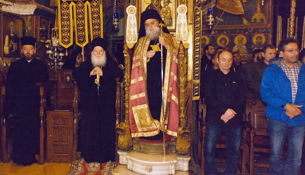Yποδοχή του Μητροπολίτη Κιτίου στην Ι.Μ.Μ. Βατοπαιδίου (ΒΙΝΤΕΟ)