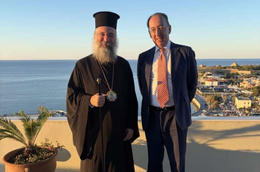 Ο Πρέσβης της Ισπανίας στον Μητροπολίτη Ρεθύμνης Πρόδρομο