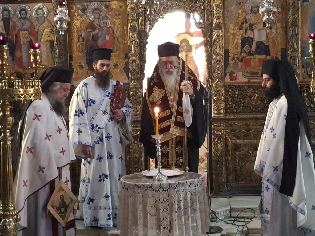 Μνημόσυνο του αειμνήστου Μητροπολίτου Σιδηροκάστρου κυρού Ιωάννου στην Μονή Ζωοδόχου Πηγής Σάμου