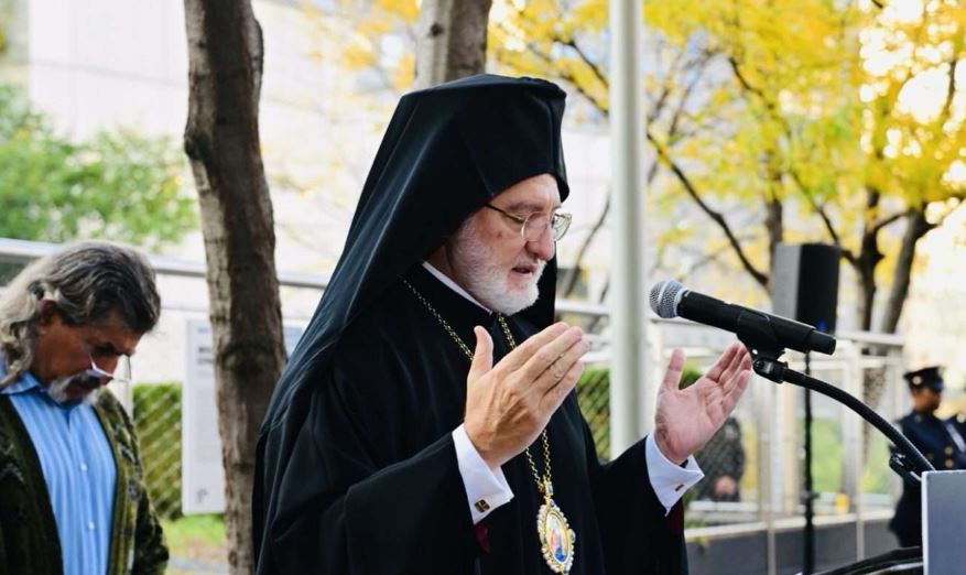 There is a bronze soldier on guard at St. Nicholas Shrine