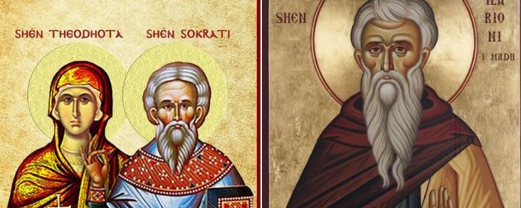 Oshënar i madh Ilarioni. Dëshmorët Sokrati e Theodhota. Dëshmor Azisi. Shën Celina. Oshënar dëshmor Efkrati