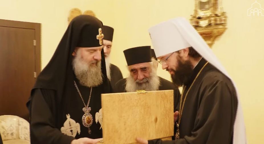 საქართველოს საპატრიარქოს მოსკოვის საპატრიარქოს დელეგაცია ეწვია (ვიდეო)